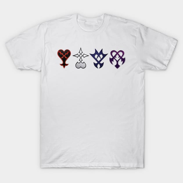 All Kingdom Hearts Enemies Unite (Without Quote) T-Shirt by Arcanekeyblade5